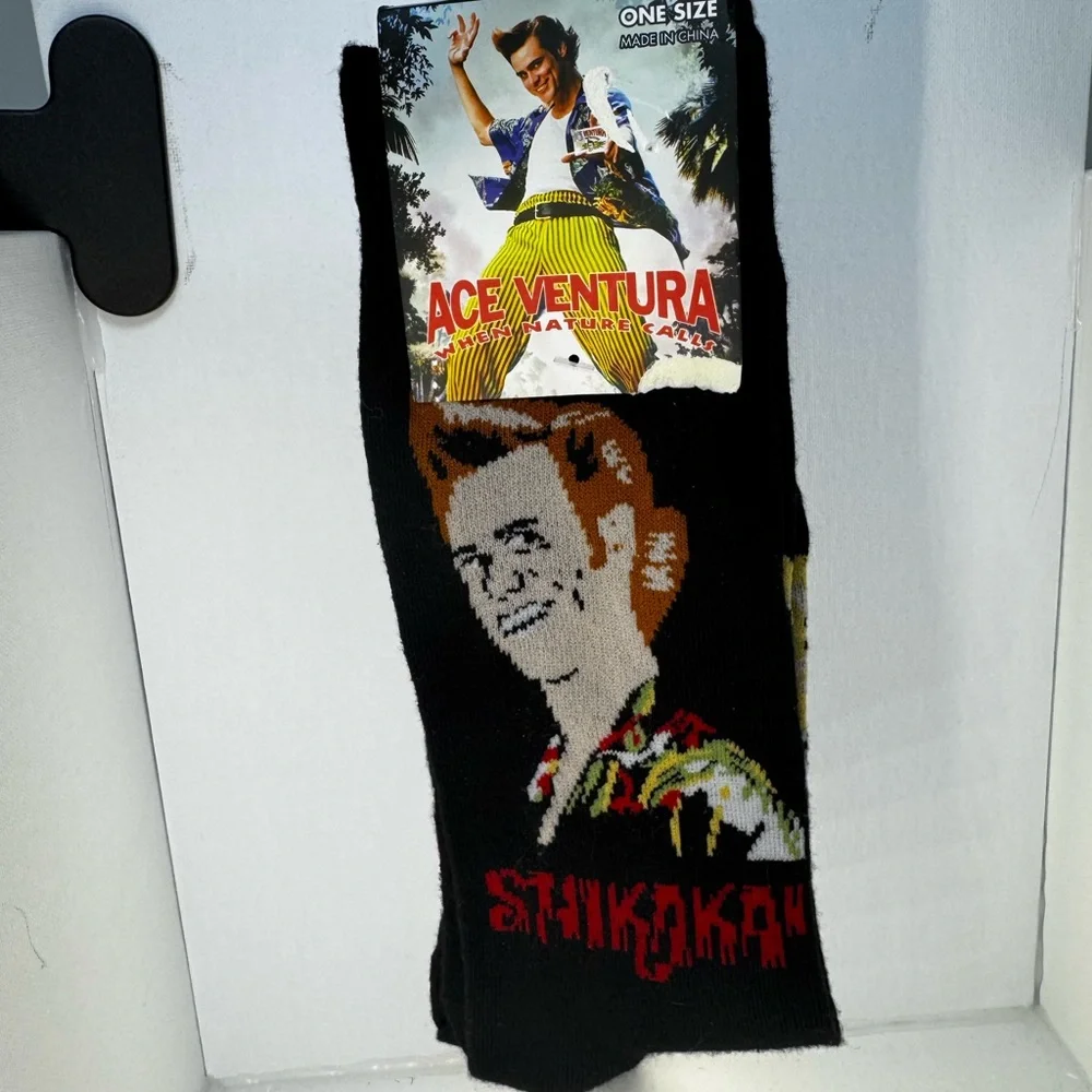 One Size One Pair Ace Ventura Socks Shoe‎ Size 7-12 Black